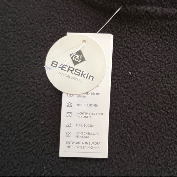 Baerskin Black Zip Up Hoodie Tactical Concealed Carry Fleece Jacket Hoodie 2XL - Picture 2 of 9